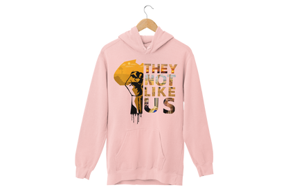 "THEY NOT LIKE US" (GOLD AFRICA) CUSTOM GRAPHIC HOODIE