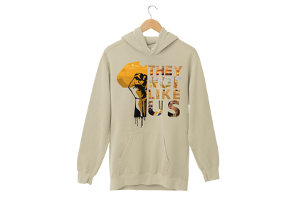 "THEY NOT LIKE US" (GOLD AFRICA) CUSTOM GRAPHIC HOODIE
