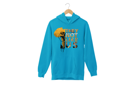 "THEY NOT LIKE US" (GOLD AFRICA) CUSTOM GRAPHIC HOODIE