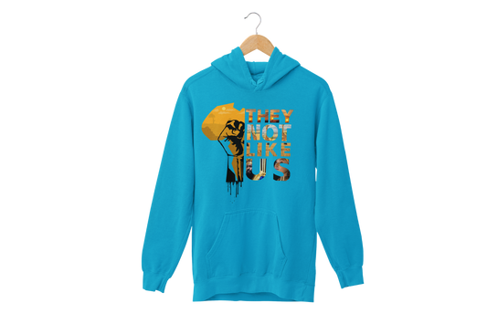 "THEY NOT LIKE US" (GOLD AFRICA) CUSTOM GRAPHIC HOODIE