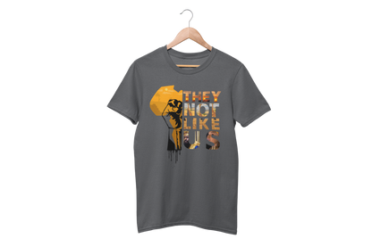 "THEY NOT LIKE US" (GOLD AFRICA) CUSTOM GRAPHIC T-SHIRT