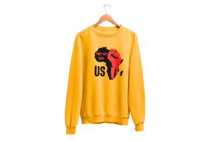 "THEY NOT LIKE US" (RED FIST AFRICA) CUSTOM DESIGN HOODIE