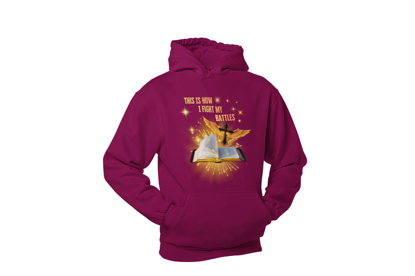 "THIS IS HOW I FIGHT MY BATTLES" CUSTOM GRAPHIC HOODIE