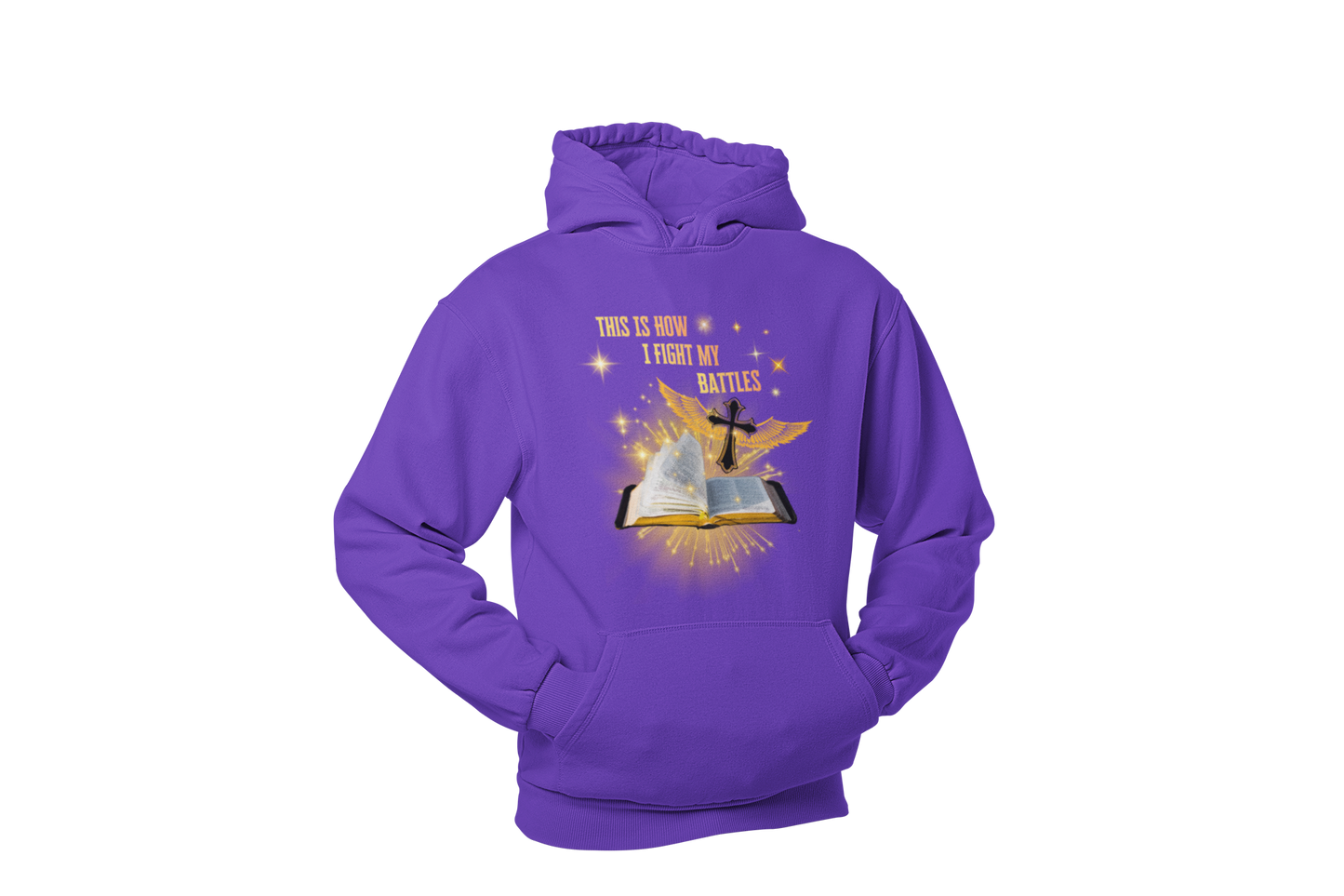"THIS IS HOW I FIGHT MY BATTLES" CUSTOM GRAPHIC HOODIE