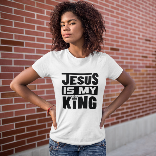 "JESUS IS MY KING" GRAPHIC PRINT